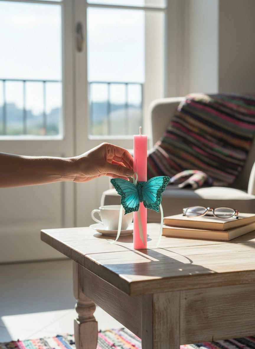 Easter Candle Butterfly