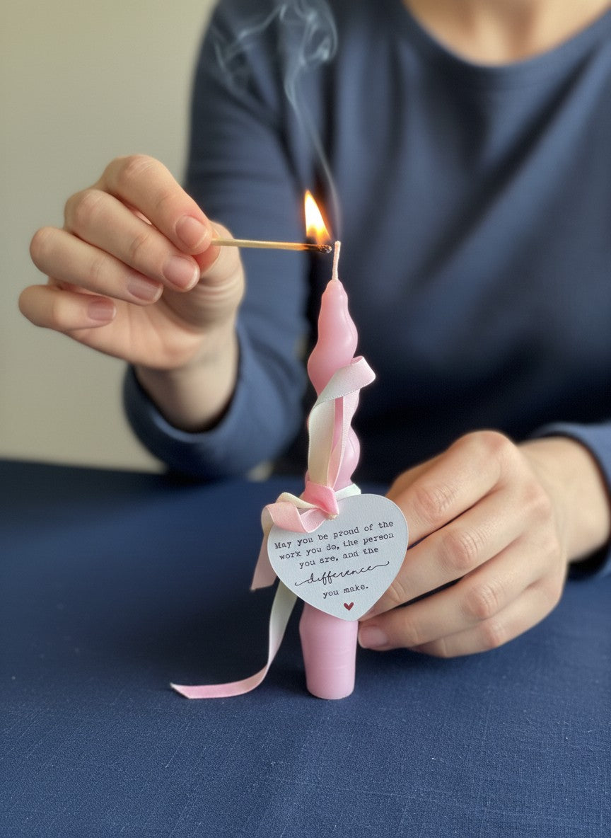 Easter Candle heart small
