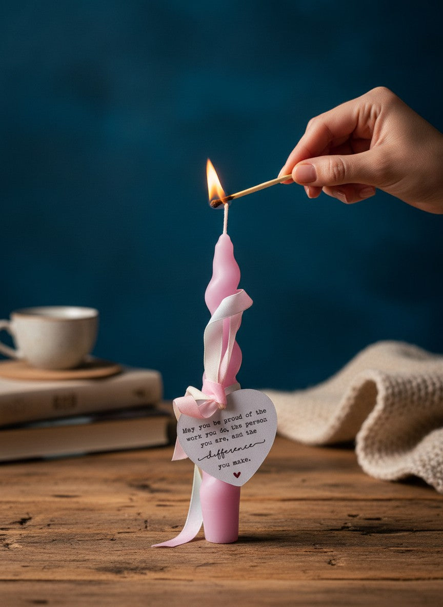 Easter Candle heart small