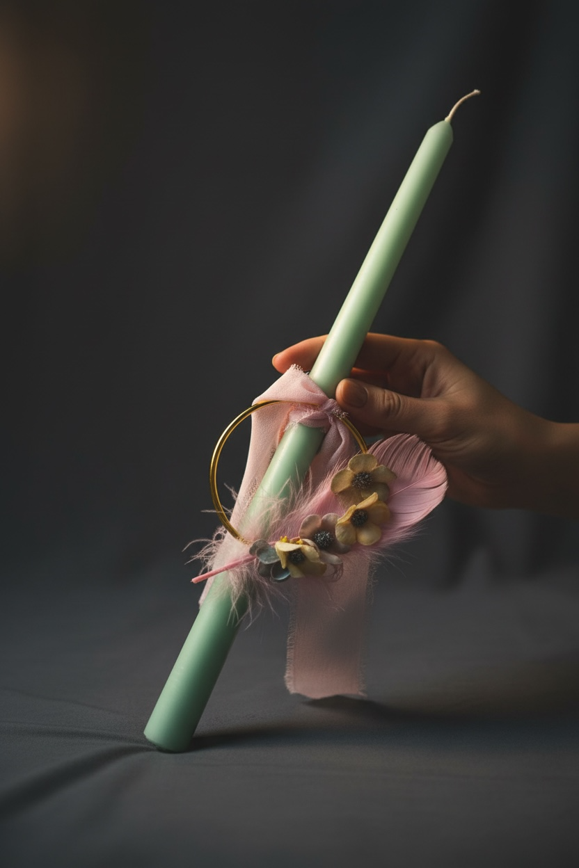 Easter Candle Romantic